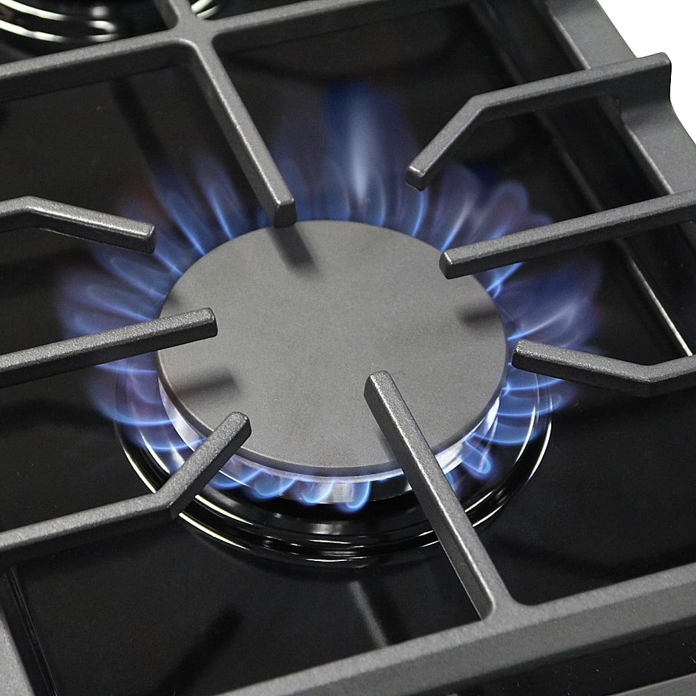 Kostch 48in Propane Gas Range with 6 sealed burners and 1 griddle, Range oven in Stainless Steel, Red
