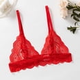 thumbnail image 2 of IFNWSV Bralettes for Women Lace Triangle Cup Lightweight Breathable Seamless Soft Support Everyday Comfort Bra Red S, 2 of 5