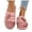 Pink, variant on Womens Slippers Anti-Slip Slip on Shoes Cute Suede Embroidery Casual House Mens Slippers
