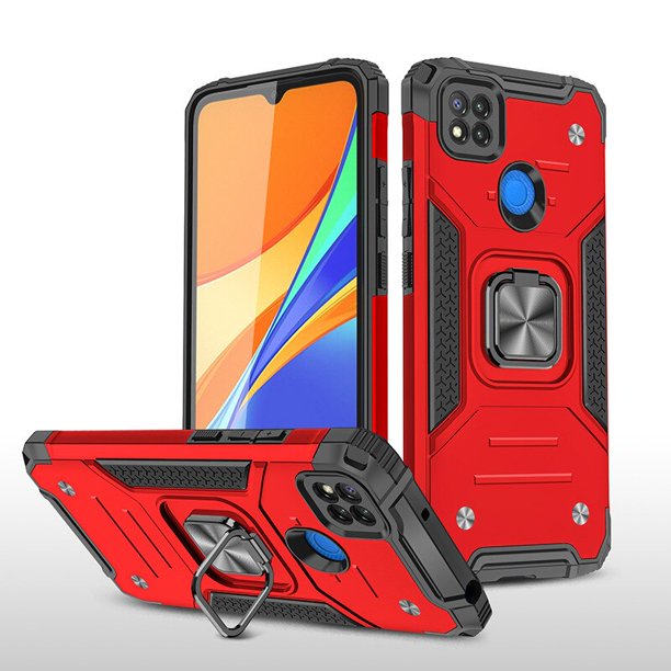 Funda armadura a prueba de golpes para Xiaomi Redmi 10C 9C NFC Xiaomi 12 protección militar parachoques defensor imán soporte para coche cubierta de anillo Tan Jianjun unisex