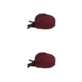 thumbnail image 2 of Qarigey Gorros de Chef para hombre y mujer con correa ajustable para cocinar, barbacoa, cocina, trabajo, Catering, hogar, cocina, restaurante, vino tinto Type2 NO2 Qarigey CBP234555, 2 of 6