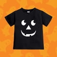 thumbnail image 2 of Yuncity Boys Girls Tshirts Halloween Cute Pumpkin Graphic Tees For Toddler Baby Short Sleeve Shirts Summer Fall Casual Holiday Tops Size 2-3 Years, 2 of 5