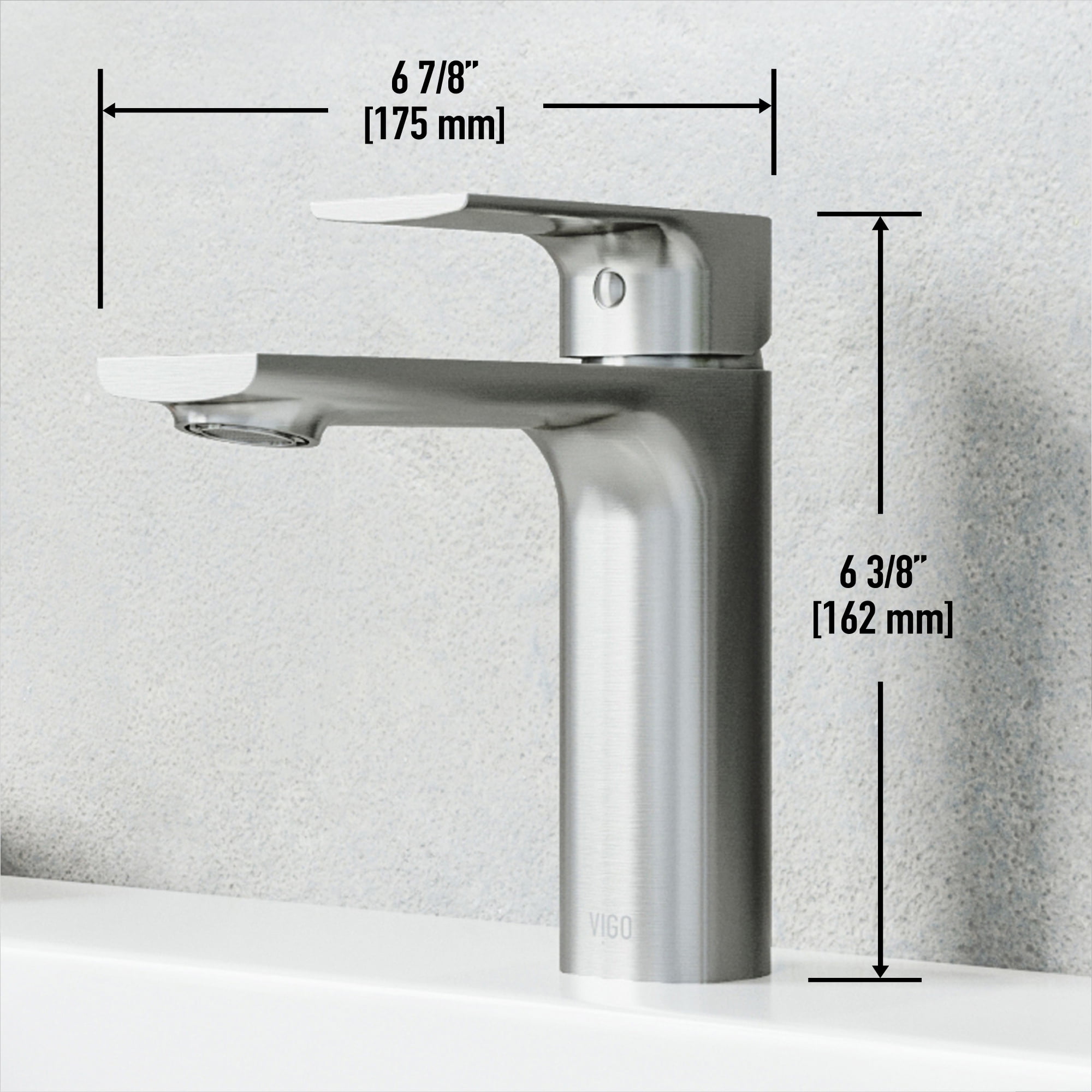 VIGO Davidson Single Handle Single-Hole Bathroom Faucet in Brushed Nickel