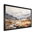 thumbnail image 2 of Designart "Foggy Mountain Retreat European Dream III" Landscapes Framed Wall Art Decor - Traditional Brown Winter Landscape Entryway Framed Wall Art Print, 2 of 6