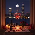 thumbnail image 3 of LED Day Curtain Lights, Usavan Romantic Heart Suction Cup LED String Lights, Waterproof Battery Operated Party Decoration for Wedding Room Window Wall, 3 of 6