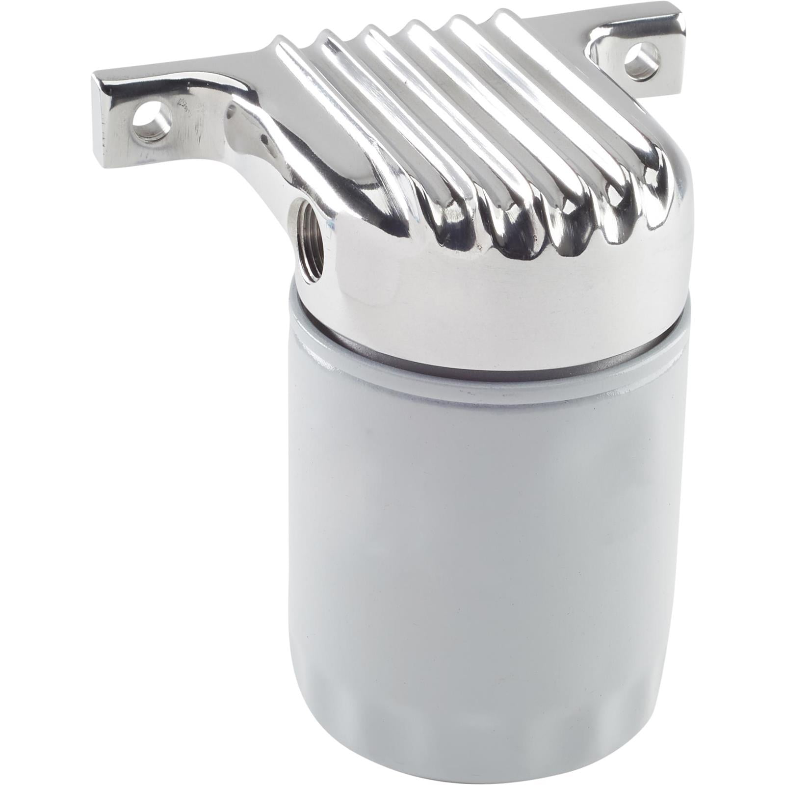 OTB Gear 6546 Remote Oil Filter Adapter, Finned, Polished