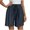 Navy, variant on RYRJJ Bermuda Shorts for Women Knee Length Elastic Waist Drawstring Loose Wide Leg Shorts Summer Casual Beach Short 2025(Black,L)