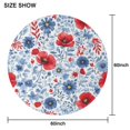 thumbnail image 6 of Pioneer Flower Floral Print Pattern Round Tablecloth 60"x60",Wrinkle Wipeable Table Cloth for Kitchen Dining Room Picnic Patio Party, 6 of 6