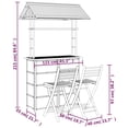 thumbnail image 2 of vidaXL 3 Piece Bar Set Bamboo, 2 of 5