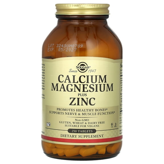 Solgar Calcium Magnesium Plus Zinc 250 Tabs