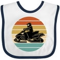 thumbnail image 3 of Inktastic Snowmobile Retro Sunset Boys or Girls Baby Bib, 3 of 4