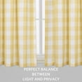 thumbnail image 6 of GlowSol Cafe Curtains 45 inches Length Buffalo Plaid Farmhouse Rod Pocket Half Window Curtains for Kitchen Living Room, Yellow, 2 Panels, 6 of 7