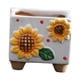 thumbnail image 2 of Maceta de cerámica con forma de girasol, creativa, ideal como regalo, maceta decorativa para Blanco, 2 of 9
