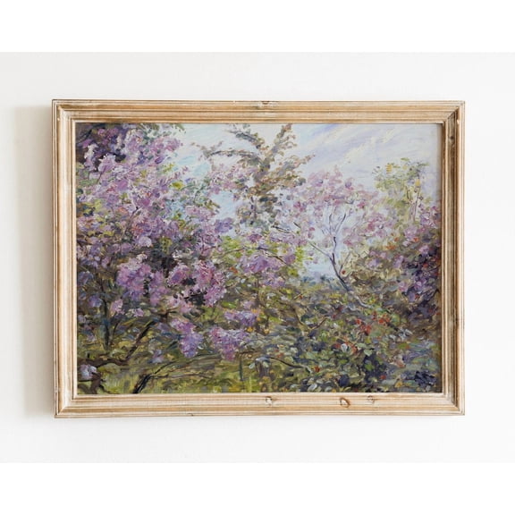 Vintage Lilac, Antique Floral Wall Art Home Decor #1463, Unframed Poster Size 8x12