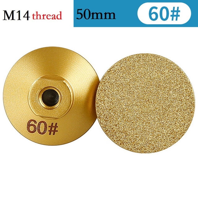 M14 thread 50mm Brazing Diamond Edge Profile Polishing Grinding Wheel for Marble