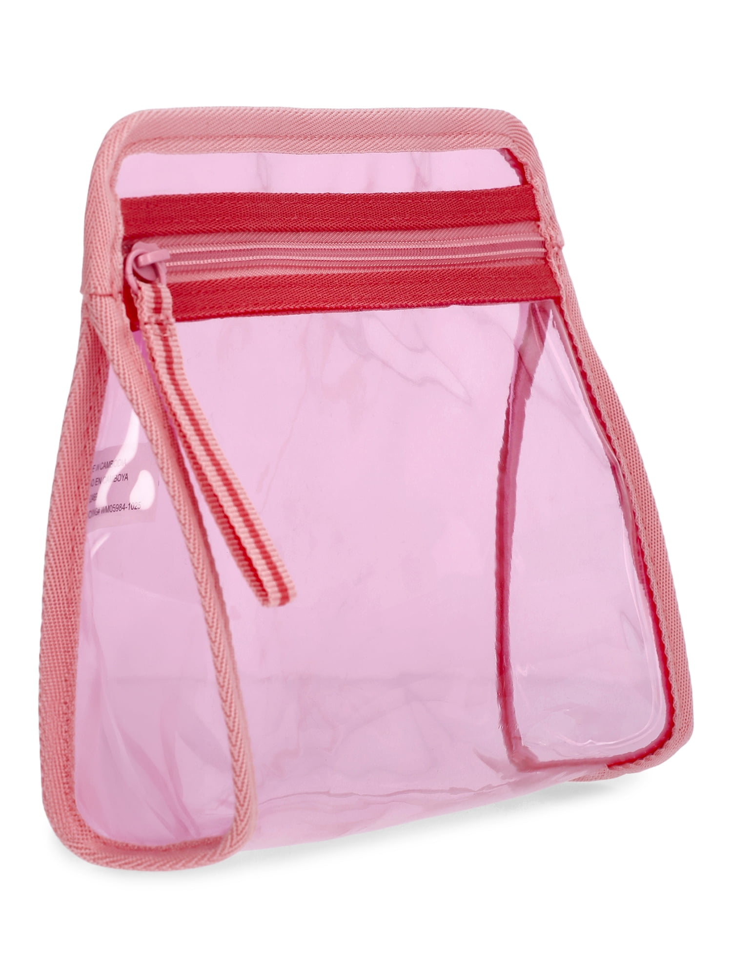 No Boundaries Women's Clear Beach Pouch, Pink