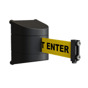 Magnetic Wall Mount Retractable Belt Barrier With Black ABS Case And 8.5' "Caution - Do Not Enter" Belt- WMXLine 140