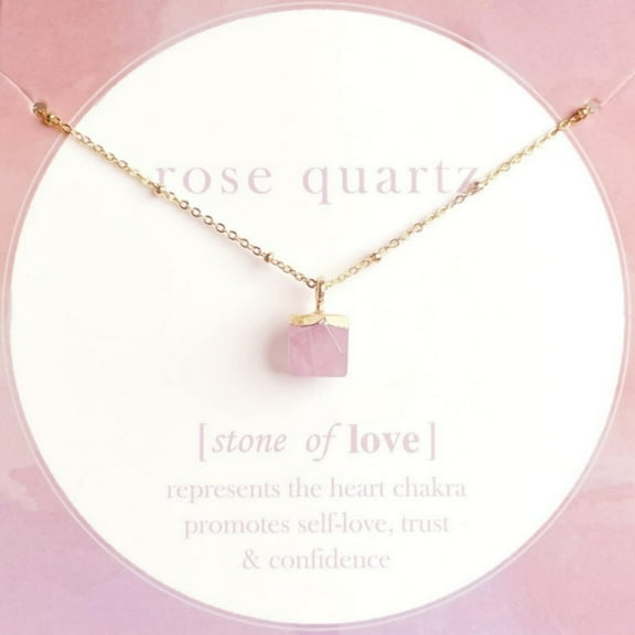 Amethyst Heart Crystal Necklace Rose Quartz Healing Crystals Birthstone Handmade Necklace Cute Elegant Women Necklaces Real Raw Crystal Jewelry Protection Crystal Pendant Necklace for Teen Gift