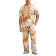 thumbnail image 2 of CCRFTGI Men's Pajama Sets Summer Pjs Short Sleeve Sleepwear Lightweight Gradient Pajamas 2 Pieces Loungewear with Pockets Khaki 3XL, 2 of 6