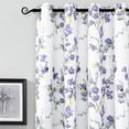 thumbnail image 2 of Driftaway Blossom Abstract Floral Botanic Room Darkening/Blackout Thermal Insulated Grommet Lined Window Curtains, 2 Layer, Set Of Two Panels, Each Size 52"X84" (Lavender), 2 of 6