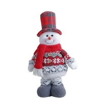 Christmas Telescopic Length Figurines Ornaments, Xmas Standing Snowman Doll Gifts for Xmas Party Holiday Door Window Table Tree Holiday Decor