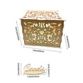 thumbnail image 4 of Caja de tarjeta de felicitación de madera hueca DIY Suministros de recepción de bodas (JMO1774) Likrtyny Para estrenar, 4 of 9