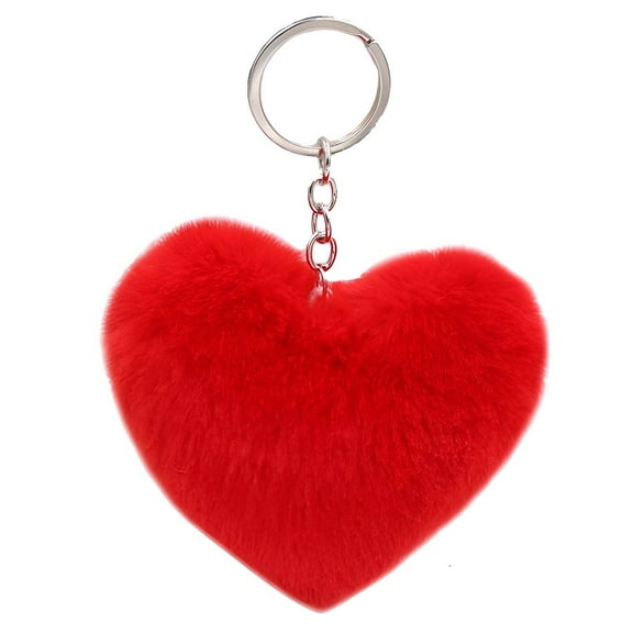 DESIGNICE Plush Keychain,Valentine’S Heart Funny Keychain,Romantic Shape Heart Keychains,Red,Style1