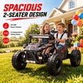 thumbnail image 3 of iRerts 36V Powered Ride on Toys for Big Kids, 2 Seater Ride on Cars with Metal Frame, Bluetooth Music, 4 Wheels Suspension, Electric Ride on Vehicles for Boys Girls, Black, 3 of 8