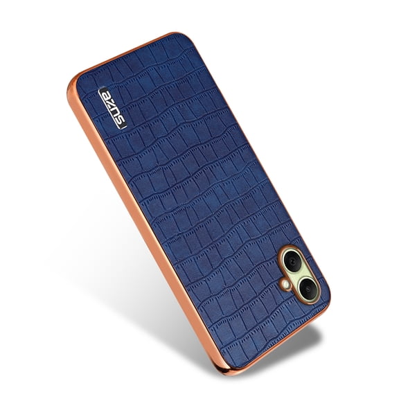 Allytechgroup Galaxy A07 Phone Case, Stylish Crocodile Pattern Slim Fit Shockproof Anti-Scratch Bumper Lightweight Case Cover for Samsung Galaxy A07, Blue
