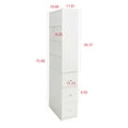 thumbnail image 3 of Tcbosik Tall Storage Cabinet, Slim Book Shelf with Open Shelves and 3 Drawers, 70.8" Tall Bookcase for Home Office, Living Room, White, 3 of 8