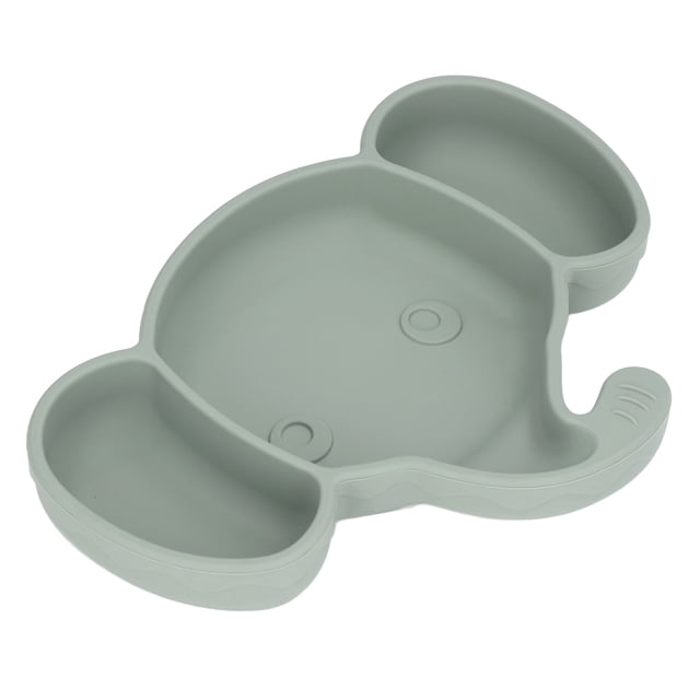 Baby Suction Plate, Suction Cups Easy To Clean Elephant Suction Plate For Home For Above 6 Months Brownish Red,Green,Blue