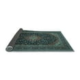 thumbnail image 2 of Ahgly Company Indoor Square Medallion Light Blue Traditional Area Rugs, 4' Square, 2 of 4