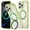 Transparent + green, variant on iPhone 16 Pro Max Case with Stand, 360 Magnetic Ring Stand, Military-Grade Protection [Compatible with MagSafe] Shockproof Case for iPhone 16 Pro Max Slim Cover Adjustable Foldable Kickstand, Clear