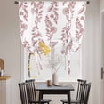 thumbnail image 3 of Red Botanical Balloon Curtains for Bedroom/Front Door/Bathroom, Pastoral Elegant Spring Floral Tie Up Curtains 63 Inch Length Light Filtering Kitchen Curtains Shades for Windows 46"x63", 3 of 8