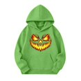 thumbnail image 6 of Grblisyd Girls Hoodies Sweatshirt Casual Sport Clothing for Kids Fashion Pumpkin Face Trendy Hooded Pullover 6-13 Years Old Fall Outfit, 6 of 6