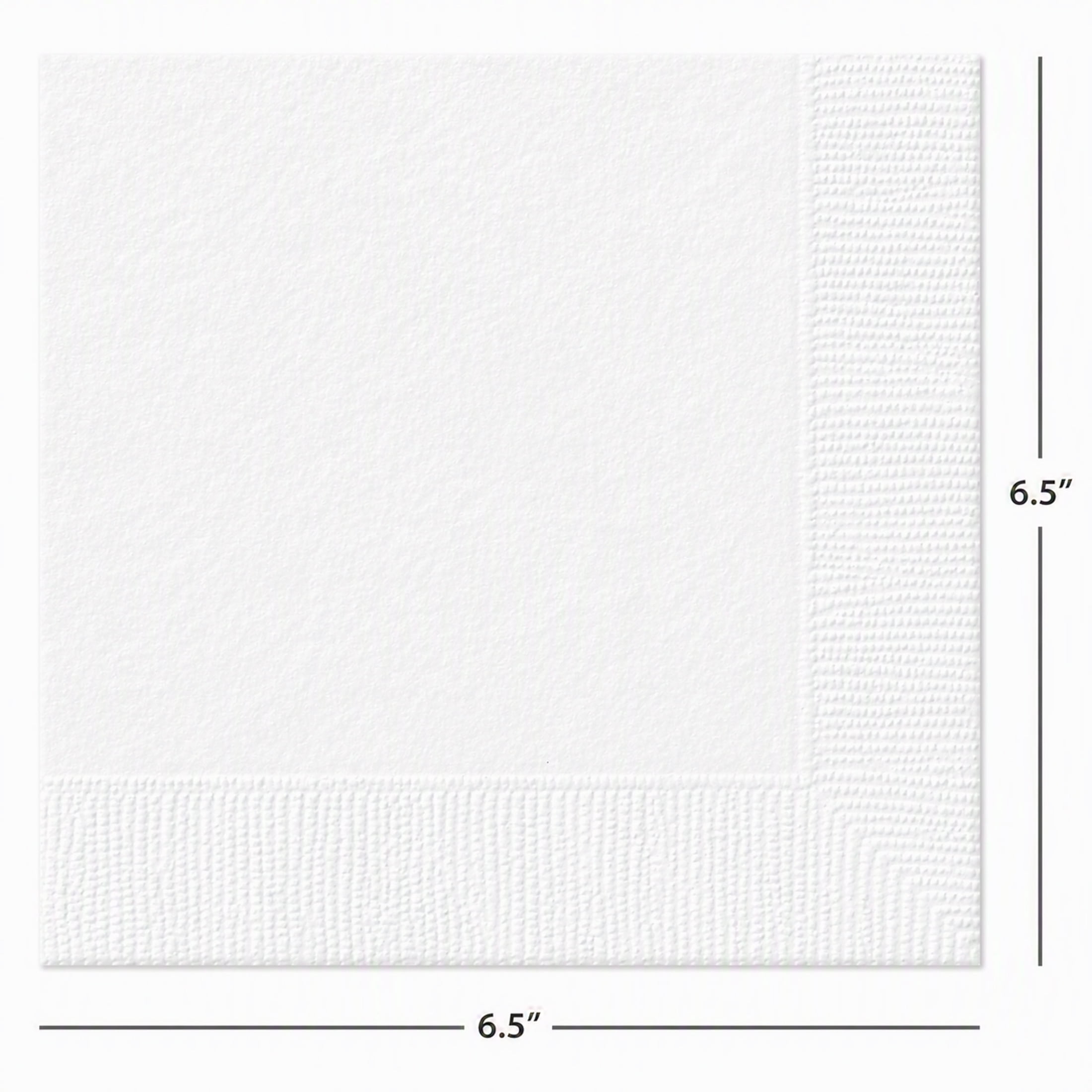 75CT 6.5IN x 6.5IN White Disposable Paper Napkins by Way To Celebrate