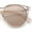 Peach - Beige, variant on Classic Hipster Thin Plastic Horn Rim Normcore Round Fashion Sunglasses All Black