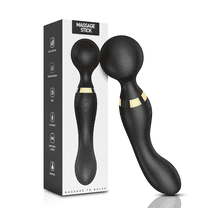 Handheld Electric Personnal Massager Wand Rechargeable&Waterproof Handheld Deep Tissue Neck Back Massager for Shoulder, Leg, Calf, Foot, Muscle, and Back Pain Relief Black