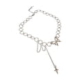 thumbnail image 2 of Fiudx Cadena de Clavícula, Elegante Collar de Aleación, Elegante Pulsera Pie de Buda, Joyería de Fiesta Única, Accesorio de Moda para Mujer, Idea de Regalo de Navidad, Diseño Artesanal de Precisión., 2 of 7
