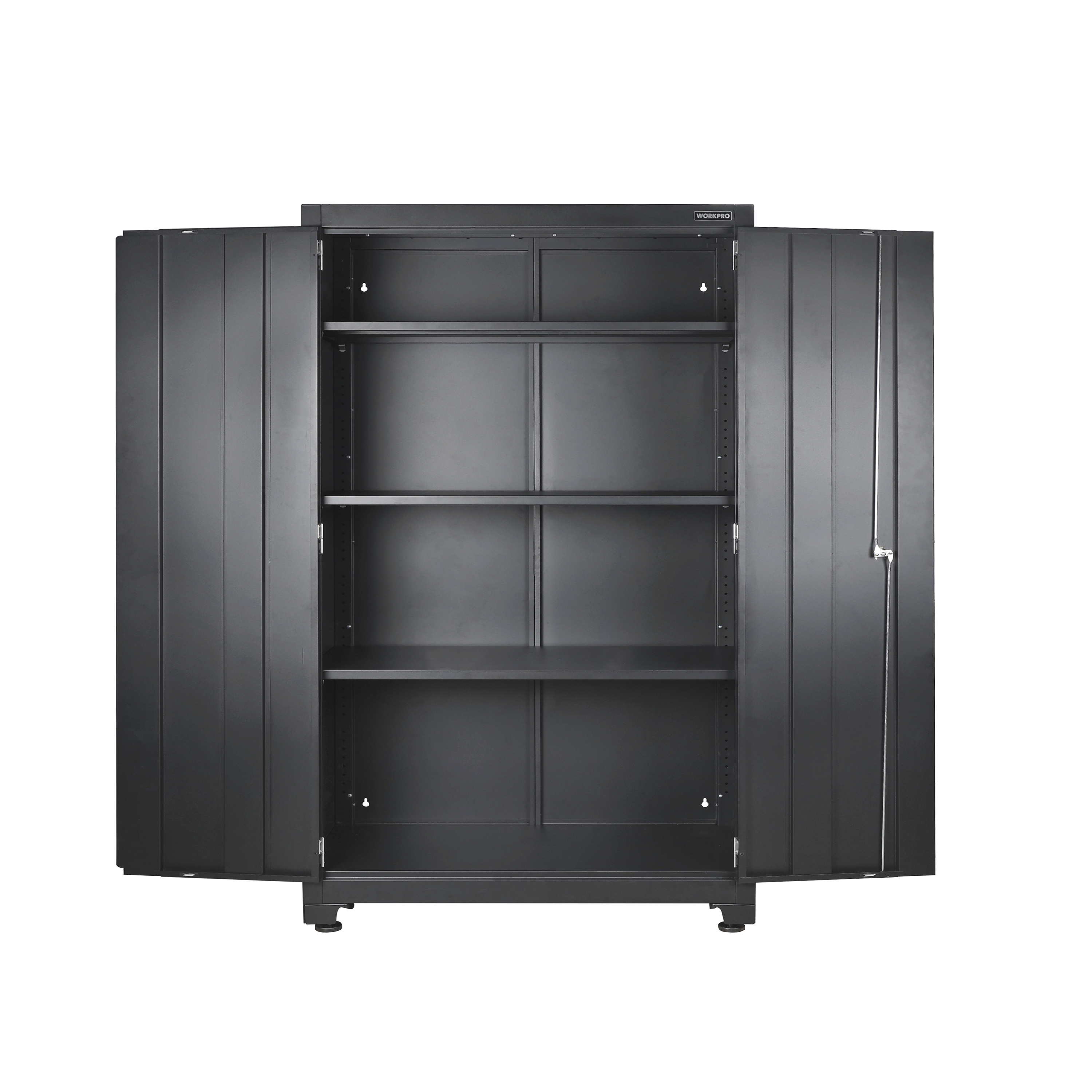 WORKPRO 48-inch Heavy-Duty Garage Storage Cabinet, 3 Shelves, Black, Metal - image 3 of 13