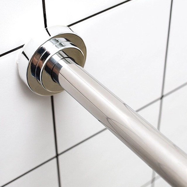 Tringle à rideau de douche télescopique 40-55 cm en acier inoxydable - Barre télescopique extensible sans perçage - Longueur réglable pour armoire, salle de bain, fenêtres, portes ShuxiuWang 8390614765832