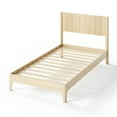 thumbnail image 2 of Ktaxon Wood Twin Size Bed Frame with Headboard, Platform Bed Frame with Solid Support Slats & Storage Space Under Bed, White, 2 of 8