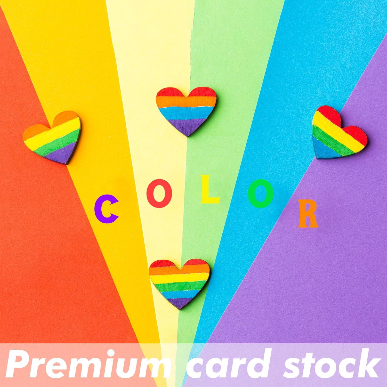 Colored Cardstock 8.5 in x 11 in,56 Sheet Classic Rainbow Index Paper 300 GSM/110 LB Cover HeavyWeight Card Stock Set of 7 Colors for Cutting DIY Kids Art Craft