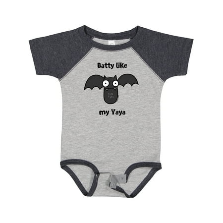 

Inktastic Batty Like My Yaya Gift Baby Boy or Baby Girl Bodysuit