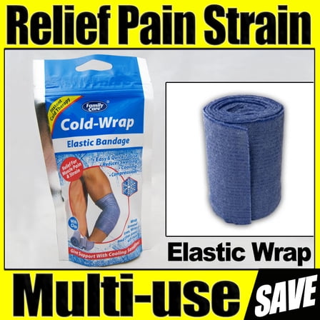2 pc Knee Brace Cold Wrap Relief Elastic Bandage Wrist Muscle Pain Gym Sports !!