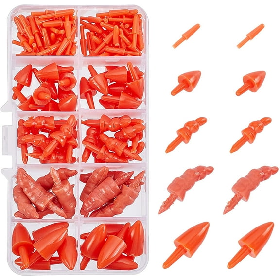 FRCOLOR Mini Ornaments Orange Plastic 160Pcs for Toy Making