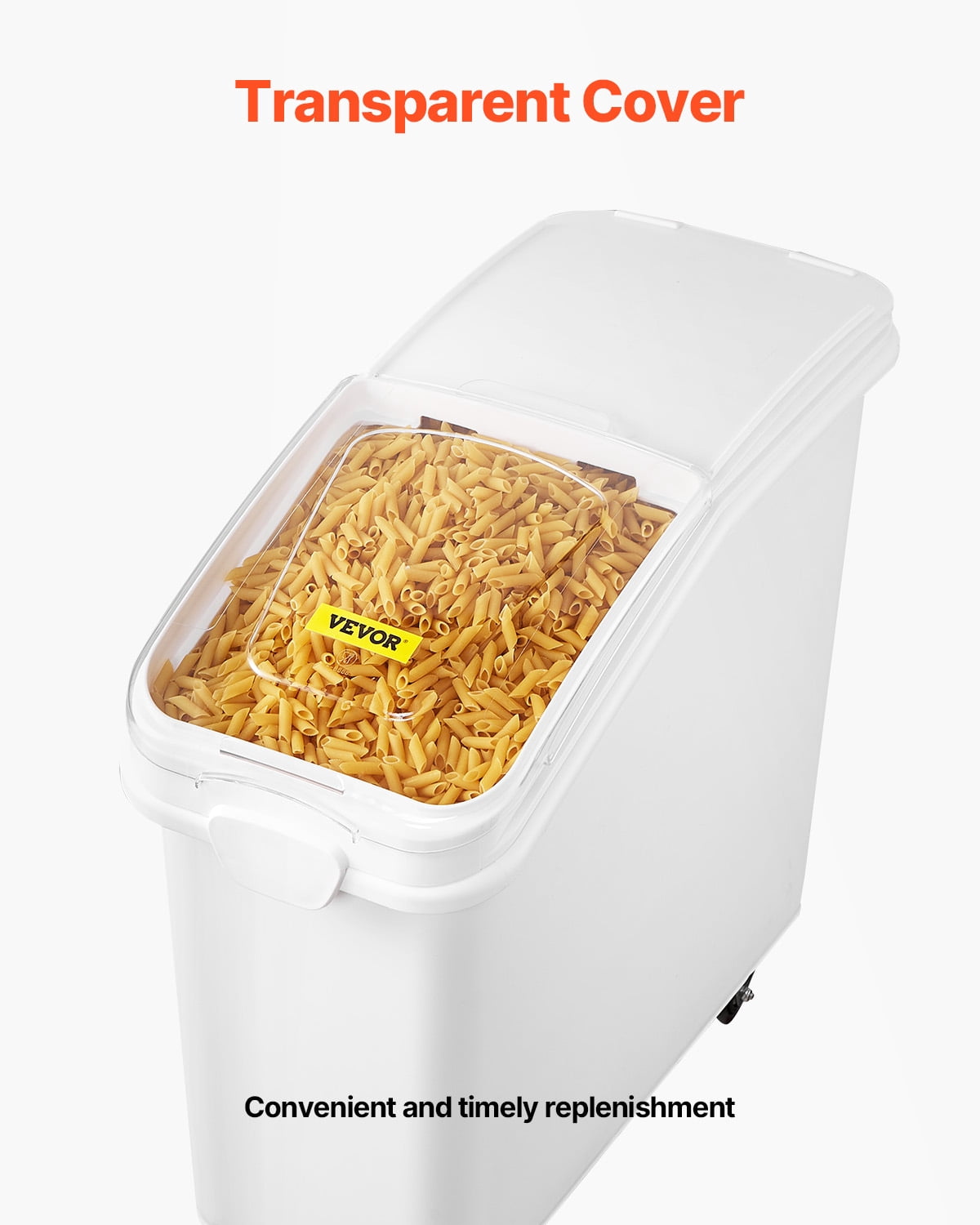 KFFKFF Ingredient Bin with Casters 21 gallon Mobile Restaurant Kitchen Flour Bins Food Container Storage Containers