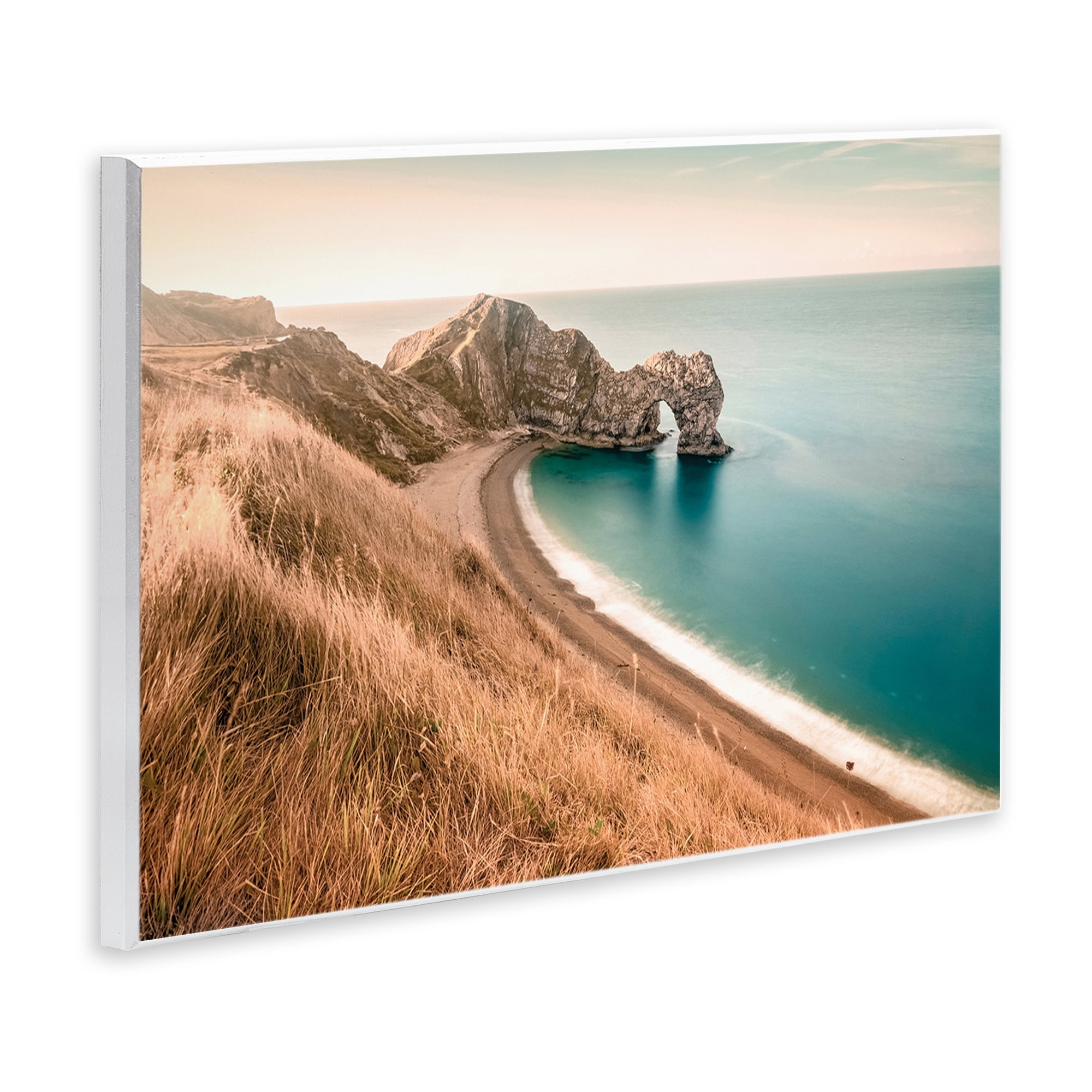 Stupell Industries Beach With Arched Cove Landscape & Nature Photography Unframed Art Print Wall Art, 19 x 13