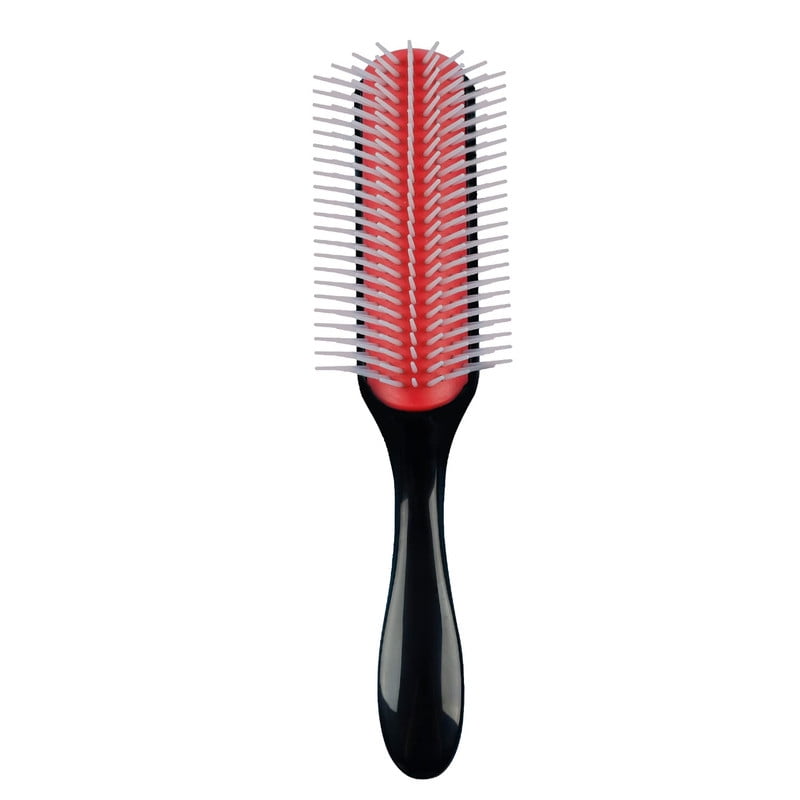 Classic Styling Hair Brush for Wet or Dry Curly Hair. 9 Row Black Brush