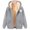 Light Gray, variant on Halloween Women Hoodies Unisex Patterned Zip Up Sweatshirt Long Sleeve Pullover Tops With Pockets Fleece Lined Warm Apparel Beige L